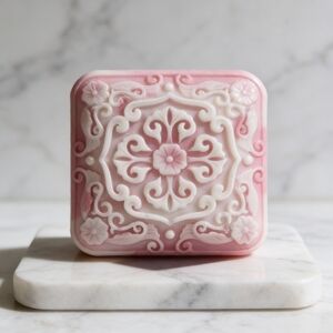 Pink and White Decorative Soap